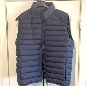 Save the duck puffer vest mens size medium (blue)